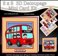 8 x 8 BIRTHDAY AGE BUS - 6 TODAY Mini Kit with 3d Decoupage