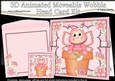3D Animated Moveable Wobble Head Card Kit - Flower Pot Friends Little Butterfly Puff
