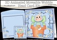 3D Animated Moveable Wobble Head Card Kit - Flower Pot Friends Little Butterfly Mist