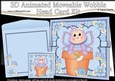 3D Animated Moveable Wobble Head Card Kit - Flower Pot Friends Little Butterfly Dizzy
