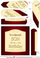SON Birthday Wine Label Fan Pyramage Topper