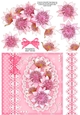 6x6 A Touch of Elegance Flowers and Lace quick card front with 3D decoupage
