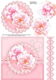 6x6 A Touch of Elegance Roses, Lace & Pearls quick card front with 3D decoupage
