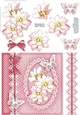 6x6 A Touch of Elegance Flowers, Lace & Butterflies quick card front with 3D decoupage