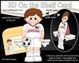 3D On the Shelf Card Kit - Little Footballer Khalid Plays for Jordan