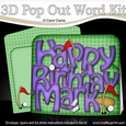 3D HAPPY BIRTHDAY MARK with Golf Pop Out Word Card 