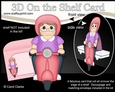 3D On the Shelf Card Kit - Older Lady Kathlene Rides her Motor Scooter