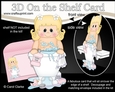 3D On the Shelf Card Kit - Bathtub Buddies - Cute Little Girl Catalina has a Bubble Bath