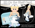3D On the Shelf Card Kit - Bathtub Buddies - Cute Little Boy Brendan has a Bubble Bath