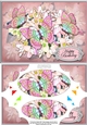 A5 Birthday Flowers & Butterflies Scallop Corners and Pyramage