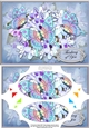 A5 Thinking of You Flowers & Butterflies Scallop Corners and Pyramage