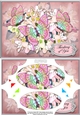 A5 Thinking of You Flowers & Butterflies Scallop Corners and Pyramage