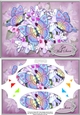 A5 Get Well Soon Flowers & Butterflies Scallop Corners and Pyramage