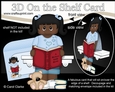 3D On the Shelf Card Kit - Cute Little Ethnic Girl Diamond is Reading a Good Book