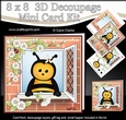 8 x 8 Mini Kit with 3d Decoupage - Through the Window - Little Buzz Bee