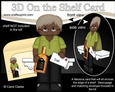 3D On the Shelf Card Kit - Ethnic Older Man Garfield is a Great Dad with a Bottle of Whisky