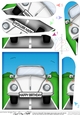 Fun Beetle Car Bithday Fan Pyramage Topper