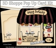 3D Shoppe Window Pop Up Card Kit - Beans & Cream Coffee & Cake Shop