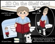 3D On the Shelf Card Kit - Older Man Noel is Reading a Good Book