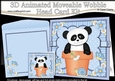 3D Animated Moveable Wobble Head Card Kit - Flower Pot Friends Little Panda Bear Chi Chi