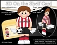 3D On the Shelf Card Kit - Little Footballer Marcos plays for Sunderland