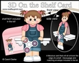3D On the Shelf Card Kit - Cute Little Toddler Juliette has a Fidget Spinner
