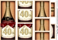 DL 40th Birthday Champagne in a Box with top & bottom stacker