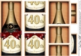 DL 40th Birthday Champagne in a Box with top & bottom stacker
