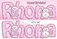 Large DL Birthday RHONA 3D decoupage