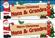 Large DL Merry Christmas NANA and GRANDPA 3D decoupage