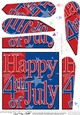 4th July Independence Day Fan Pyramage Topper