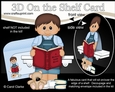 3D On the Shelf Card Kit - Cute Little Ethnic Toddler Eshan is Reading a Good Book