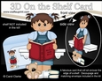 3D On the Shelf Card Kit - Cute Little Ethnic Toddler Nima is Reading a Good Book