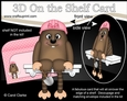 3D On the Shelf Card Kit - Cute Little Marcie Mole