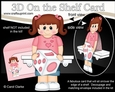 3D On the Shelf Card Kit - Cute Little Girl Brea has a Fidget Cube
