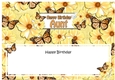 Large DL Birthday AUNT Floral Butterflies insert