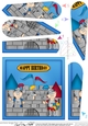 Old Man Bert is a Knight in his Castle Birthday Fan Pyramage Topper