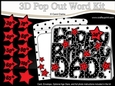 3D Happy Birthday DAD Stars with Ages 30 to 100 Pop Out Word Card