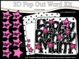 3D Happy Birthday MUM Stars with Ages 30 to 100 Pop Out Word Card