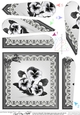 Pansy on Butterfly Lace Fan Pyramage Topper