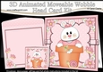 3D Animated Moveable Wobble Head Card Kit - Flower Pot Friends Little Bunny Ipsy
