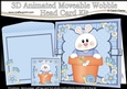 3D Animated Moveable Wobble Head Card Kit - Flower Pot Friends Little Bunny Dipsy