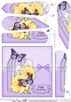 Birthday Butterflies, Pretty Flowers & Pearls Birdcage Fan Pyramage Topper