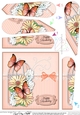 Birthday Butterflies, Pretty Flowers & Pearls Birdcage Fan Pyramage Topper