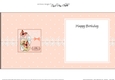 Birthday Butterflies, Pretty Flowers & Pearls Birdcage square landscape insert