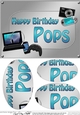 A5 Birthday POPS Gadgets n Gizmos Oval Pyramage Topper