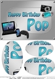A5 Birthday POP Gadgets n Gizmos Oval Pyramage Topper
