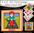 8 x 8 Mini Kit with 3d Decoupage - Tad Rides his Motor Scooter