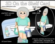 3D On the Shelf Card Kit - Scrub-a-Dub-Dub Cleaner Old Lady Claudette has a bucket & Mop