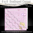 8 x 8 Welcome to your New Baby Girl Scalloped Corner Kit